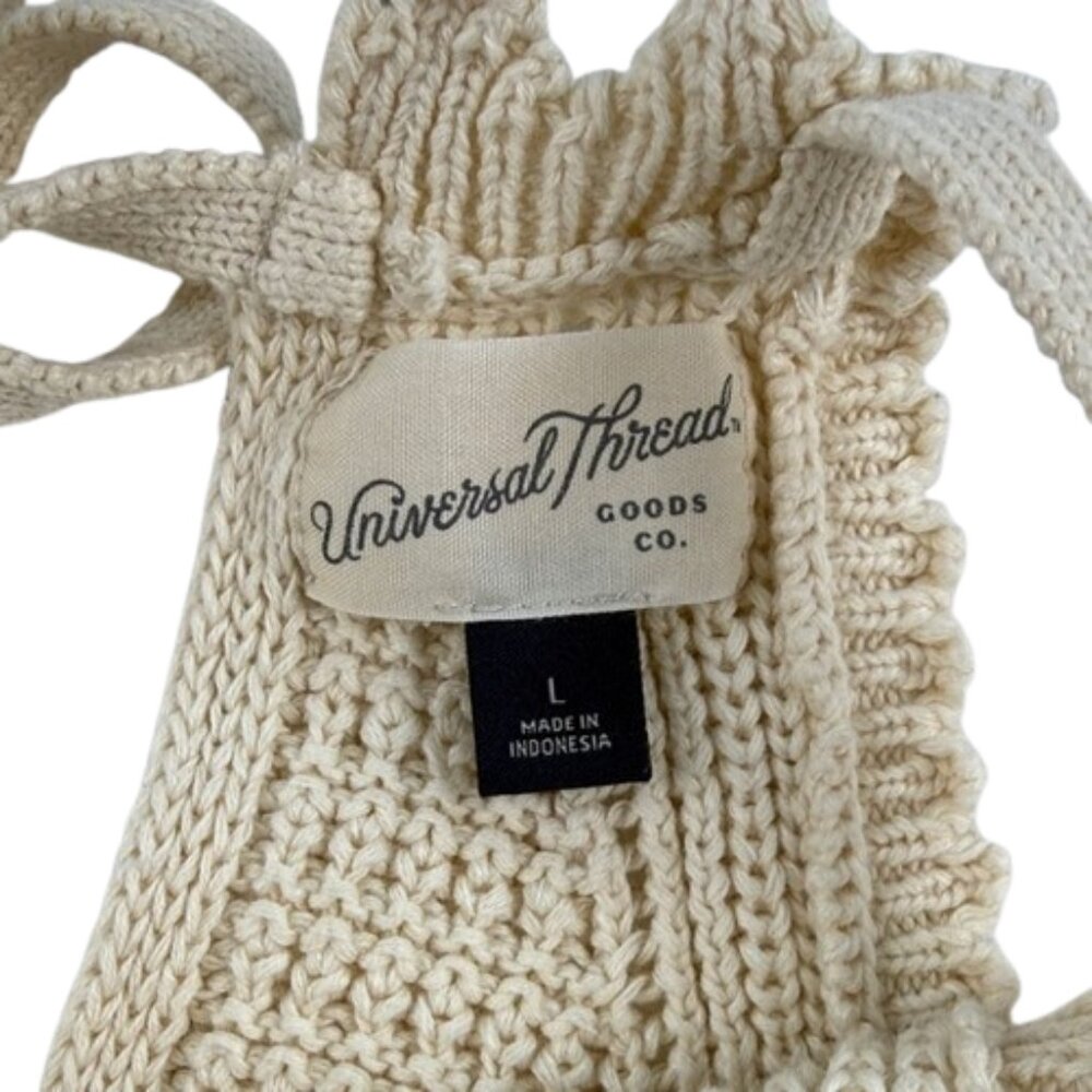 Universal Thread Crochet Romper Cream Women's Size L - Picture 5 of 9